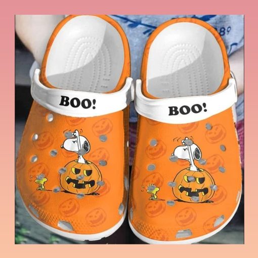 Halloween Boo Snoopy and Charlie Crocs Shoes
