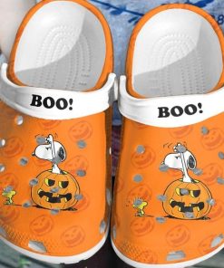 Halloween Boo Snoopy and Charlie Crocband Clog Shoes 3