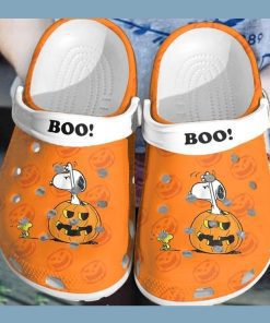Halloween Boo Snoopy and Charlie Crocs Shoes