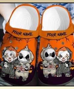 HdpOIwOn Jack Skellington And Pennywise Personalized Crocs Crocband shoes3