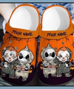 LCGAUbMv Jack Skellington And Pennywise Personalized Crocs Crocband shoes4