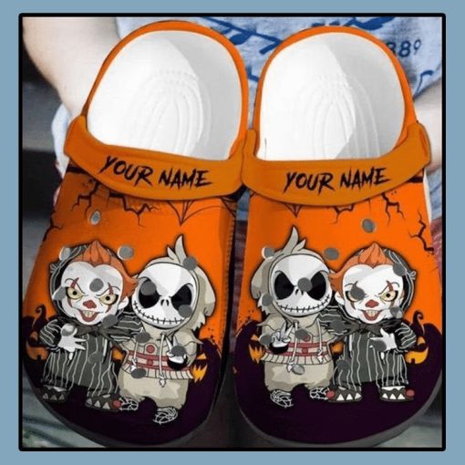 Jack Skellington And Pennywise Personalized Crocs Shoes