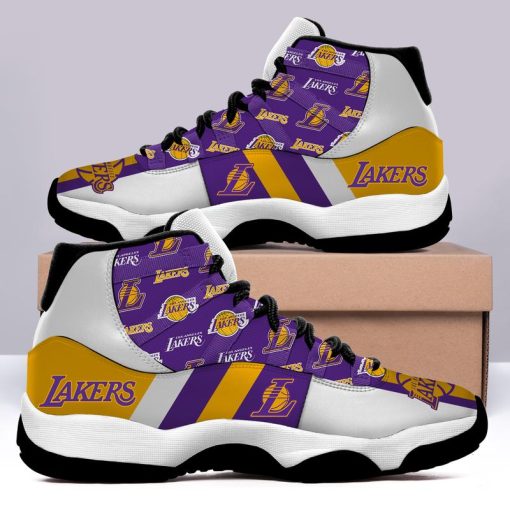 Los Angeles Lakers NBA Air Jordan 11 Sneaker Shoes Limited Edition