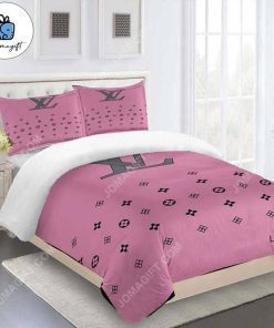 Louis Vuitton Luxury Pink Bedding Set 1