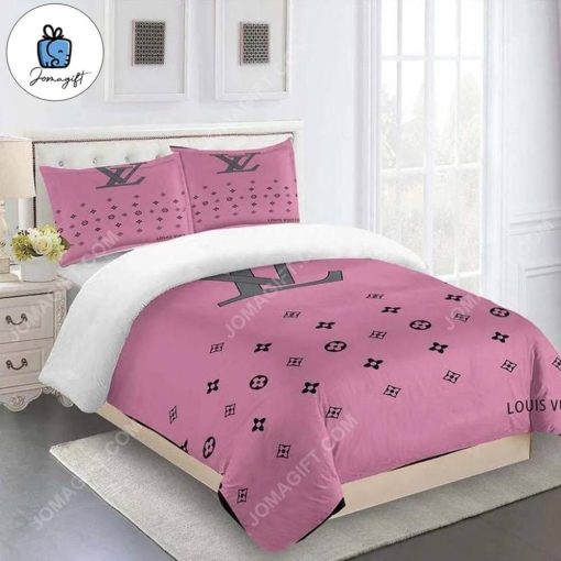 Louis Vuitton Luxury Pink Bedding Set