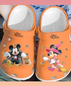 Mickey mouse and Minnie Happy Halloween Crocband Clog Shoes 2 3