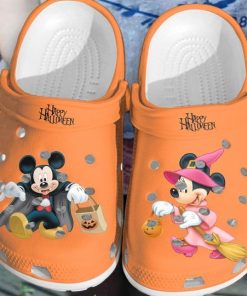 Mickey mouse and Minnie Happy Halloween Crocband Clog Shoes 3