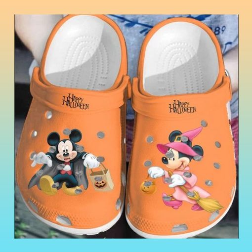 Mickey mouse and Minnie Happy Halloween Crocs Shoes