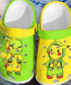 NQpk2aEN Baby Grinch and Pikachu crocs clog crocband