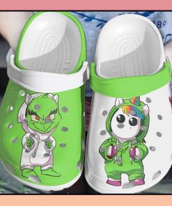 OKbUSBts Baby Stitch and unicorn crocs clog crocband2