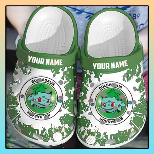 Pokemon Bulbasaur Custom Name Crocs Shoes