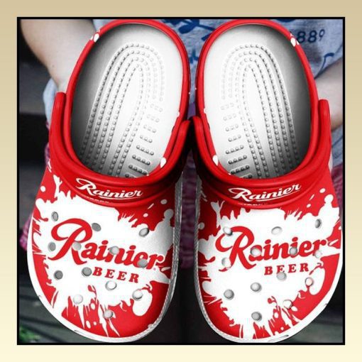Rainier beer Crocs Shoes