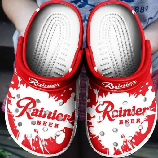 Rainier Beer Crocs Crocband Shoes