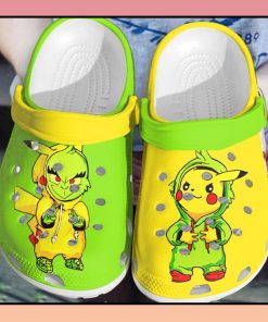 yM054a8k Baby Grinch and Pikachu crocs clog crocband3