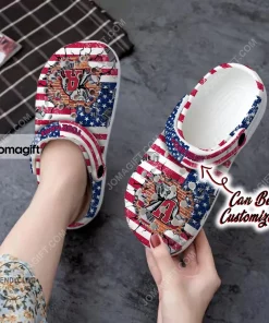 Alabama Crimson Tide American Flag New Crocs Clog Shoes