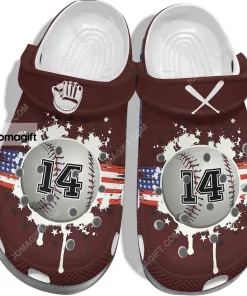 America Flag Baseball Vector Crocs Clog Shoes 3