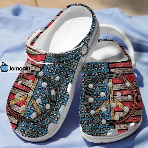 America Hippie Crocs Clog Shoes