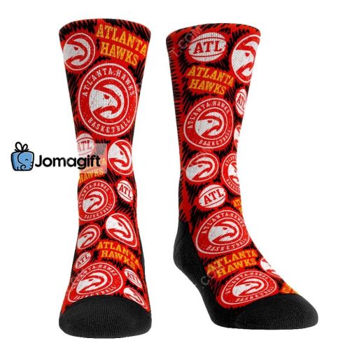 Atlanta Hawks Logo Sketch Socks