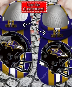Baltimore Ravens Helmets Crocs Clog Shoes 2