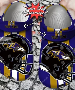 Baltimore Ravens Team Helmets Crocs Clog Shoes 2