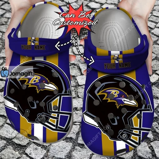 Baltimore Ravens Team Helmets Crocs Clog Shoes