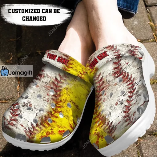 Baseball Softball Pattern Crocs Clog Shoes
