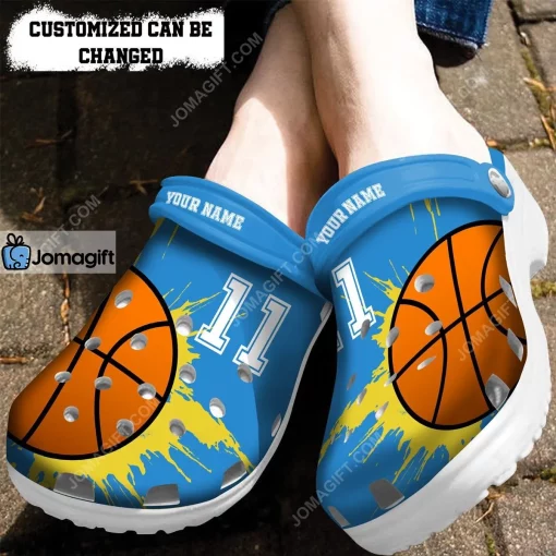Basketball Lover Blue Crocs Clog Shoes