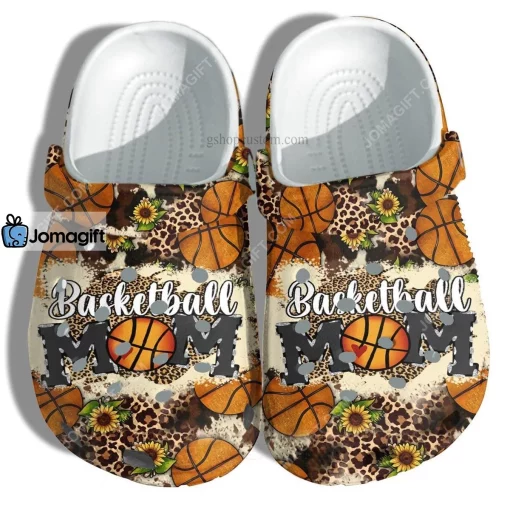 Basketball Mom Leopard Sunflower Crocs Clog Shoes