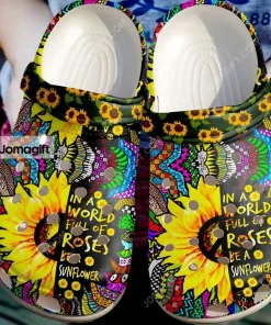 Be A Sunflower Hippie Crocs Shoes