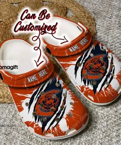 Chicago Bears Football Ripped Claw Crocs Clog Shoes