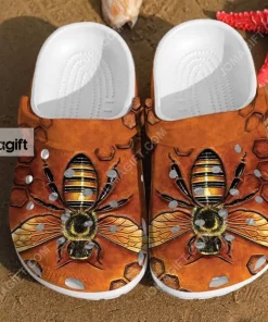 Bee Texture Crocs Shoes