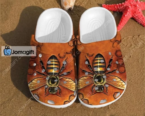 Bee Texture Crocs Shoes