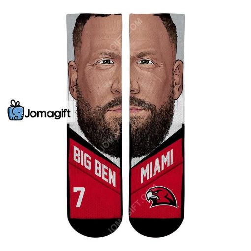 Ben Roethlisberger Miami Redhawks College Game Face Socks