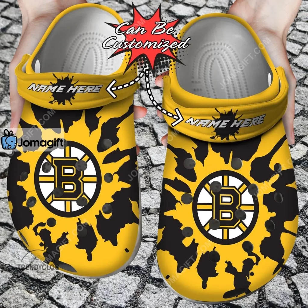 Boston Bruins Hoodie 3D Tearing Through Logo Bruins Gift