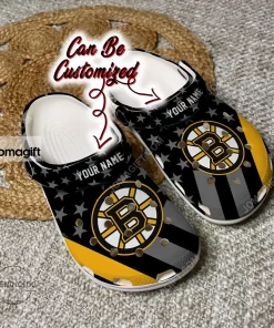 Boston Bruins Star Flag Crocs Clog Shoes 1