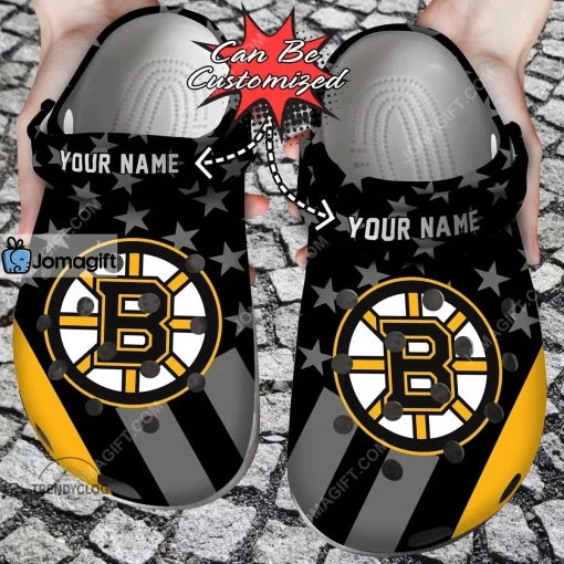 Boston Bruins Star Flag Crocs Clog Shoes