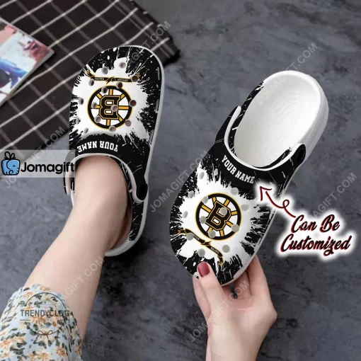 Boston Bruins Team Crocs Clog Shoes