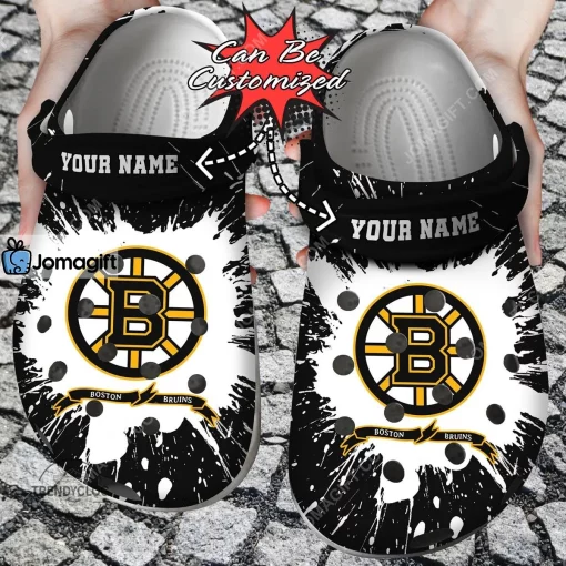 Boston Bruins Team Crocs Clog Shoes