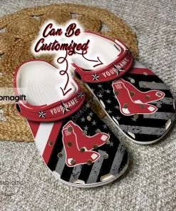 Boston Red Sox American Flag Crocs Clog Shoes