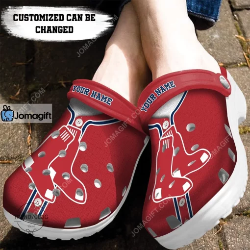 Boston Red Sox Baseball Jersey Style Crocs Clog Shoes