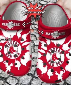 [Stylish] Custom Name Boston Red Sox Star Flag Crocs Gift