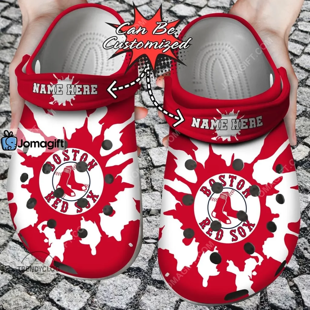 Logo Boston Red Sox MLB Red Crocs Clog Shoes - Discover Comfort