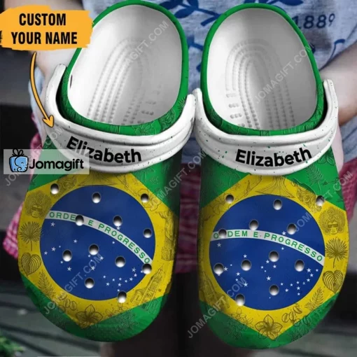 Brazil Flag Crocs Shoes