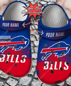 Buffalo Bills American Flag Breaking Wall Crocs Clog Shoes