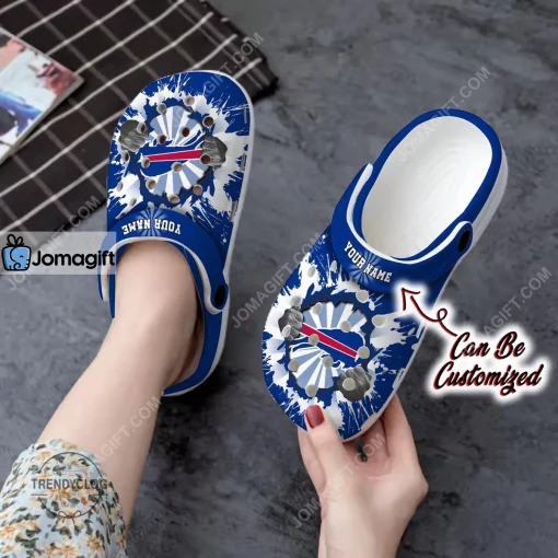 Buffalo Bills Hands Ripping Light Crocs Clog Shoes