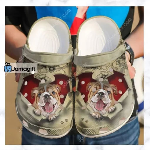 Bulldog They Steal My Heart Crocs Shoes
