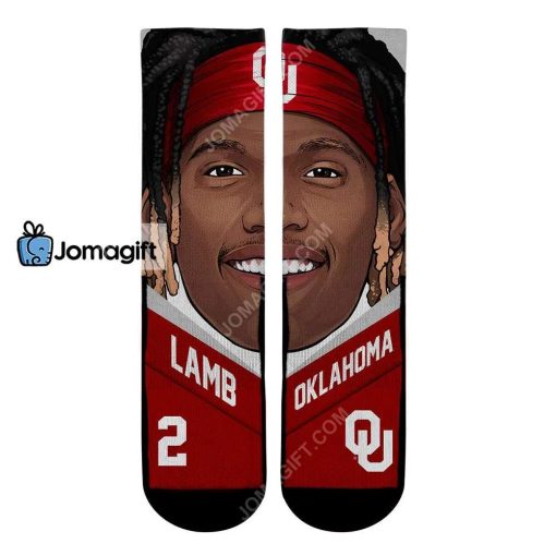 Ceedee Lamb Oklahoma Sooners College Game Face Socks