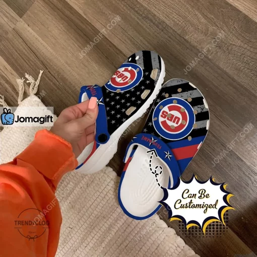 Chicago Cubs American Flag Crocs Clog Shoes