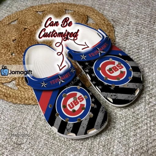 Chicago Cubs American Flag Crocs Clog Shoes