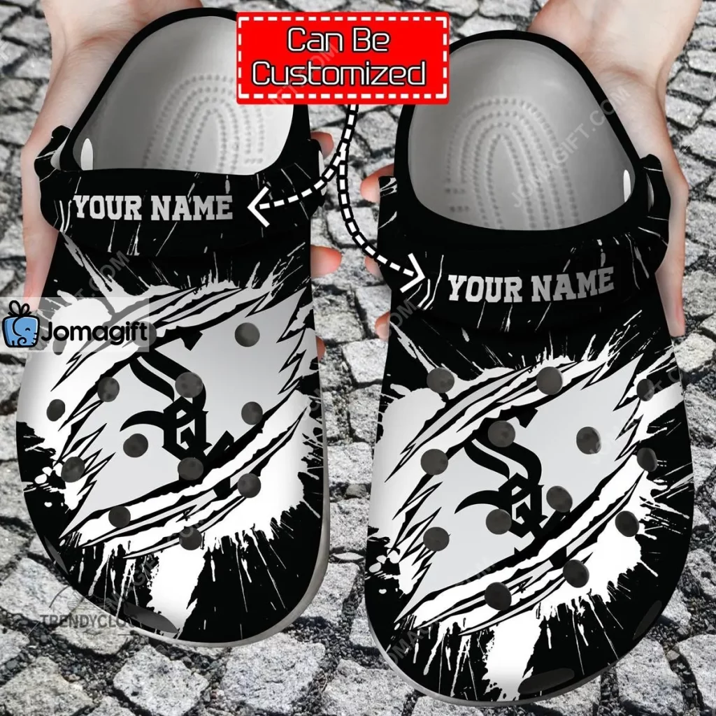 Chicago White Sox Ripped Claw Crocs Clog Shoes 2